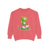 Image of ๐ป๐น Unisex Garment-Dyed Sweatshirt Skater Bear: Your New Favorite "Good Vibes" Essential! โจ