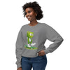 Image of ๐ป Unisex Lightweight Crewneck Sweatshirt Skater Bear: Your Daily Dose of "Only Positive Emotions" ๐นโจ
