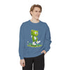 Image of ๐ป๐น Unisex Garment-Dyed Sweatshirt Skater Bear: Your New Favorite "Good Vibes" Essential! โจ