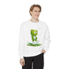 Image of ๐ป๐น Unisex Garment-Dyed Sweatshirt Skater Bear: Your New Favorite "Good Vibes" Essential! โจ