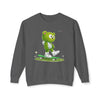 Image of ๐ป Unisex Lightweight Crewneck Sweatshirt Skater Bear: Your Daily Dose of "Only Positive Emotions" ๐นโจ