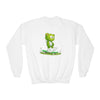 Image of ๐ป Skater Bear: The "Positive Vibes Only" Youth Crewneck Sweatshirt ๐นโจ