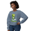 Image of ๐ฅ๐ป Skater Bear: Unisex Lightweight Crewneck Sweatshirt - Your Daily Dose of "Only Positive Emotions" โจ๐น