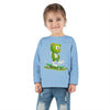 Image of 🐻🛹 Skater Bear: The "Positive Vibes Only" Toddler Long Sleeve Tee 💚✨