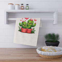 🌵💕 Adorable Cactus Hug Tea Towel – A Touch of Love for Your Kitchen! 💕🌵