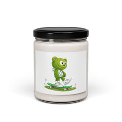 🕯️🐻 Burn Bright, Stay Chill: The Skater Bear Scented Soy Candle, 9oz 🛹✨