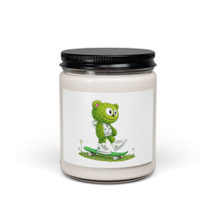 🕯️🐻 Burn Bright, Stay Chill: The Skater Bear Scented Soy Candle, 9oz 🛹✨
