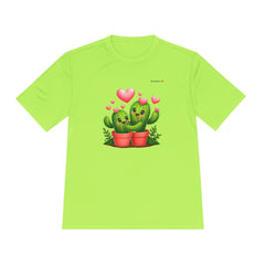 ✨ Unisex Moisture-Wicking Tee – Cute Cactus Love Print 🌵💕