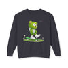 Image of 🐻 Unisex Lightweight Crewneck Sweatshirt Skater Bear: Your Daily Dose of "Only Positive Emotions" 🛹✨