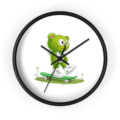 🛹🐻 Time to Vibe: The Skater Bear Wall Clock ⏰✨
