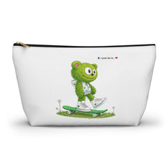 🐻🛹 Stash Your Chaos in Style: The Skater Bear Pouch - Accessory Pouch w T-bottom 🎒✨