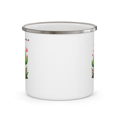 ☕💕 Adorable Enamel Camping Mug - Cozy Sips with a Touch of Love! ✨