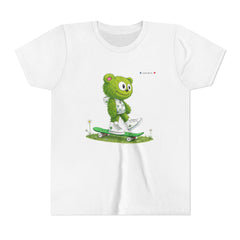 🐻 Skater Bear: The "Positive Emotions Only" Youth Short Sleeve Tee 🛹✨