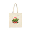 Image of 🌵💕 Adorable Cactus Cotton Canvas Tote Bag – Carry Love Everywhere! 💖👜
