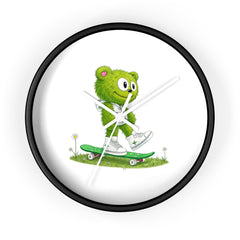 🛹🐻 Time to Vibe: The Skater Bear Wall Clock ⏰✨