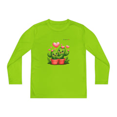 🌵💕 Hugs, Smiles & Cactus Love — All in One Tee! Youth Long Sleeve Competitor Tee 💖👕
