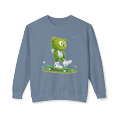 🔥🐻 Skater Bear: Unisex Lightweight Crewneck Sweatshirt - Your Daily Dose of 
