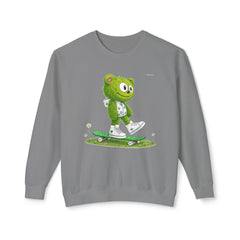 🔥🐻 Skater Bear: Unisex Lightweight Crewneck Sweatshirt - Your Daily Dose of "Only Positive Emotions" ✨🛹