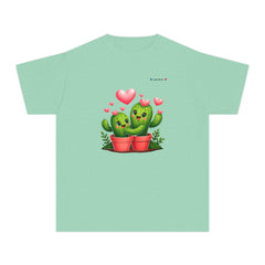 🌵💕 Youth Midweight Tee - Cute Cactus Hugs Youth Tee  — Comfort, Joy & Smiles!