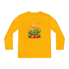 🌵💕 Hugs, Smiles & Cactus Love — All in One Tee! Youth Long Sleeve Competitor Tee 💖👕
